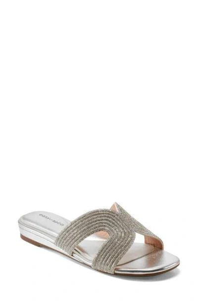 Easy Spirit Colter Slide Sandal In Silver