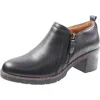 Easy Spirit Cosa Womens Zipper Leather Ankle Boots In Black