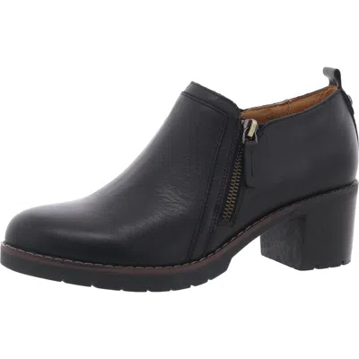 Easy Spirit Cosa Womens Zipper Leather Shooties In Black