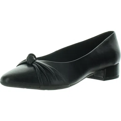 Easy Spirit Cristen Womens Metallic Manmade Flat Shoes In Black
