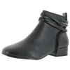 Easy Spirit Dae 3 Womens Faux Leather Arch Support Ankle Boots In Black