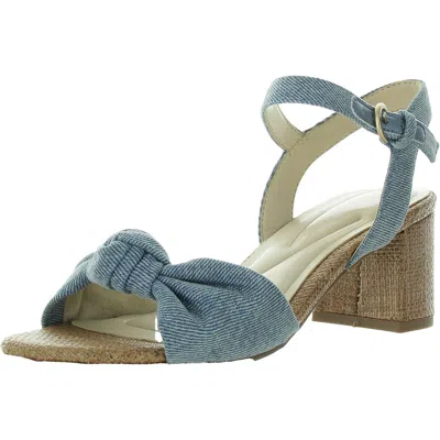 Easy Spirit Danica 2 Womens Buckle Denim Slingback Sandals In Multi