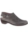 Easy Spirit Dawn Womens Leather Laser Cut Sandals Shoes In Grey