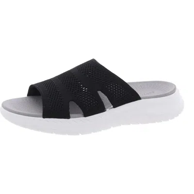 Easy Spirit Deion Womens Slip On Open Toe Pool Slides In Black