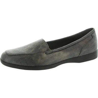 Easy Spirit Devitt18 Womens Cushioned Footbed Faux Leather Loafers In Gold