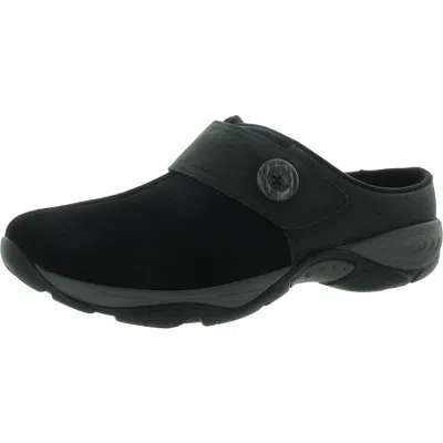 Easy Spirit Edline Womens Slip On Cushioned Footbed Mules In Black