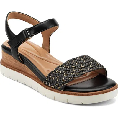Easy Spirit Edythe Wedge Sandal In Black