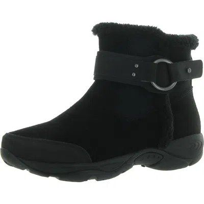 Easy Spirit Elinor Womens Suede Faux Fur Lined Winter & Snow Boots In Black