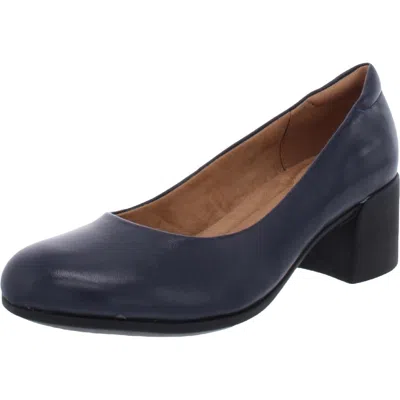 Easy Spirit Eloise Womens Comfort Insole Round Toe Pumps In Blue
