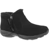 Easy Spirit Epic Womens Suede Water Resistant Ankle Boots In Black