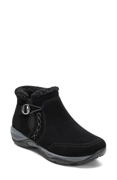 Easy Spirit Erique Water Repellent Faux Shearling Lined Bootie In Black