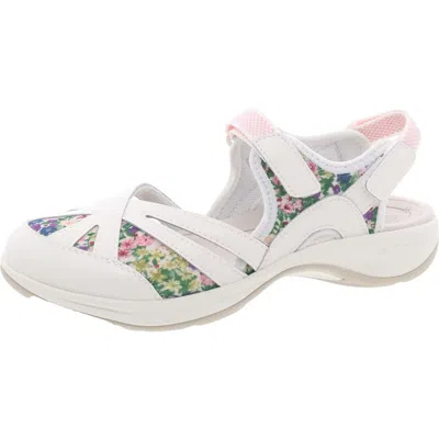 Easy Spirit Esplash Womens Mixed Media Suede Ankle Strap In White