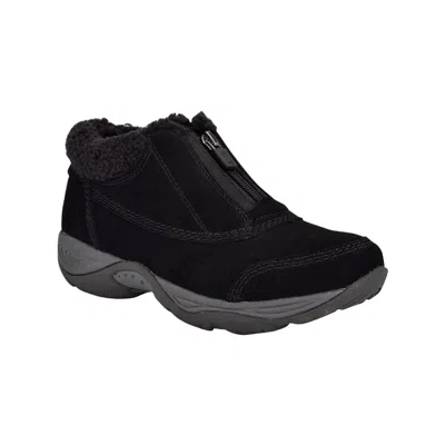 Easy Spirit Exclaim Boots Women's 6.5 Black Suede Round Toe Ankle Bootie Khd2130