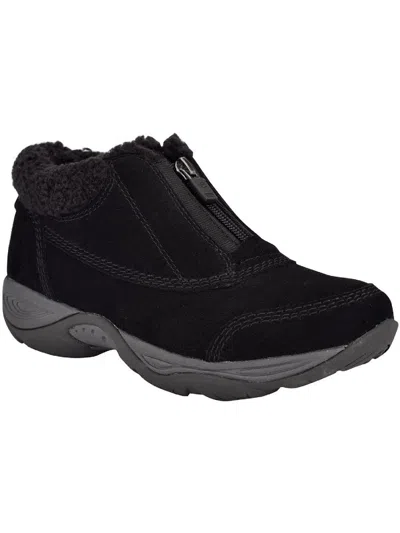 Easy Spirit Exclaim Womens Suede Ankle Booties In Black