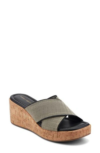 Easy Spirit Fawn Wedge Slide Sandal In Green