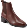 Easy Spirit Fedra Womens Zipper Leather Booties In Medium Brown Leather