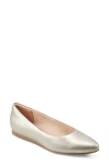 Easy Spirit Women's Fellia Slip-on Pointy Toe Dress Flats In Gold 710