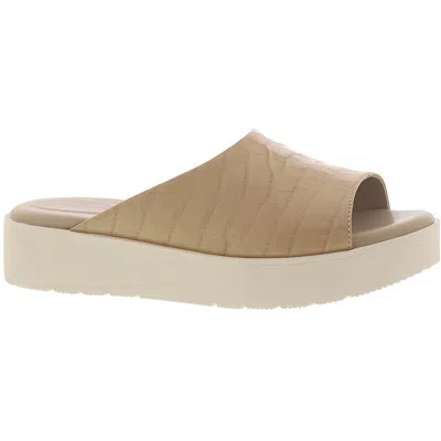 Easy Spirit Francey Womens Leather Open Toe Flatform Sandals In Brown
