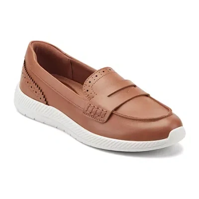 Easy Spirit Geanna Womens Round Closed Toe Slip-on Shoe In Brown