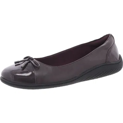 Easy Spirit Gerdine 3 Womens Patent Toe Cap Ballet Flats In Pink
