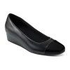 Easy Spirit Gilian Womens Round Closed Toe Flat Heel Pumps In Black