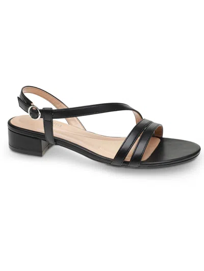 Easy Spirit Glenni Womens Leather Slip On Heels In Black
