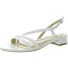 Easy Spirit Glenni Womens Strappy Manmade Slingback Sandals In White