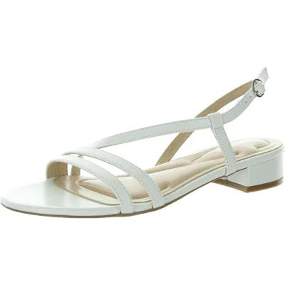 Easy Spirit Glenni Womens Strappy Manmade Slingback Sandals In White