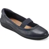 Easy Spirit Golden Ballet Flat In Dark Blue