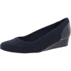 Easy Spirit Gwenyth Womens Slip On Wedges Mary Janes In Blue