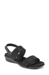 Easy Spirit Haisley Slingback Wedge Sandal In Black