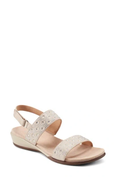 Easy Spirit Haisley Slingback Wedge Sandal In Cream