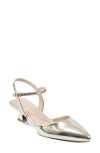 Easy Spirit Halyn Ankle Strap Kitten Heel Pump In Gold