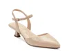 Easy Spirit Halyn Ankle Strap Kitten Heel Pump In Neutral