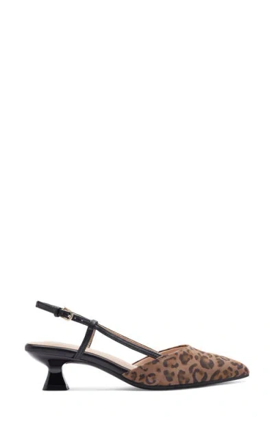 Easy Spirit Havana Slingback Pointed Toe Kitten Heel Pump In Multi