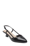 Easy Spirit Havana Slingback Pointed Toe Kitten Heel Pump In Black