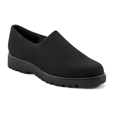 Easy Spirit Hewitt Womens Round Slip-on Shoe In Black