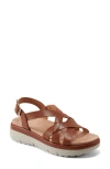Easy Spirit Indie Slingback Platform Sandal In Medium Brown
