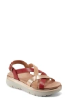 Easy Spirit Indie Slingback Platform Sandal In Red