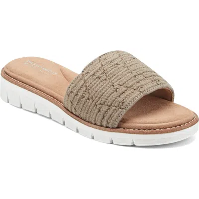 Easy Spirit Jadyn Platform Wedge Slide Sandal In Brown