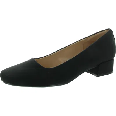 Easy Spirit Jain 2 Womens Padded Insole Man Made Kitten Heels In Black