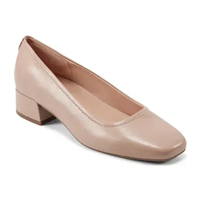 Easy Spirit Jain Womens Square Closed Toe Block Heel Pumps In Pink