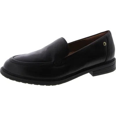 Easy Spirit Jaylin Womens Leather Slip On Loafers In Black