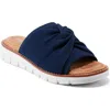 Easy Spirit Josy Platform Slide Sandal In Blue