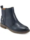 Easy Spirit Juna Womens Leather Ankle Booties In Navy Leather