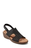 Easy Spirit Kali Laser-cut Slingback Sandal In Black