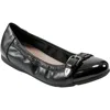 Easy Spirit Kenna3 Womens Buckle Manmade Ballet Flats In Black