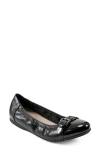 Easy Spirit Kenna3 Womens Buckle Manmade Ballet Flats In Black