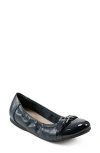 Easy Spirit Kenna3 Womens Buckle Manmade Ballet Flats In Dark Blue