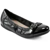 Easy Spirit Kenna3 Womens Buckle Manmade Ballet Flats In Black